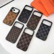 Louis Vuitton Large Metal Black LV Logo iPhone Case
