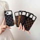 Louis Vuitton Large Metal Black LV Logo iPhone Case