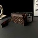 Louis Vuitton Monogram Pattern with Accordion Card Holder & Short Strap iPhone Case