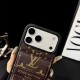 Louis Vuitton Monogram Pattern with Accordion Card Holder & Short Strap iPhone Case