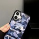 The North Face Camouflage Pattern with White Logo iPhone Case