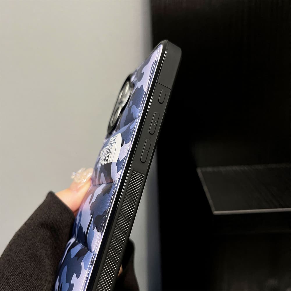 The North Face Camouflage Pattern with White Logo iPhone Case