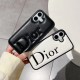 Dior Embossed Logo iPhone Case in Black & White