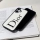 Dior Embossed Logo iPhone Case in Black & White