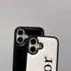 Dior Embossed Logo iPhone Case in Black & White