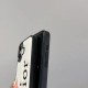 Dior Embossed Logo iPhone Case in Black & White