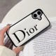 Dior Embossed Logo iPhone Case in Black & White