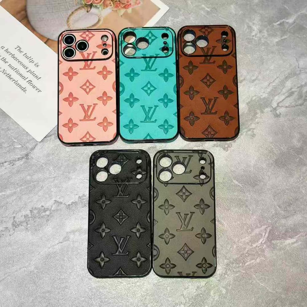Louis Vuitton Embossed Pattern Precise Camera Cutouts iPhone Case