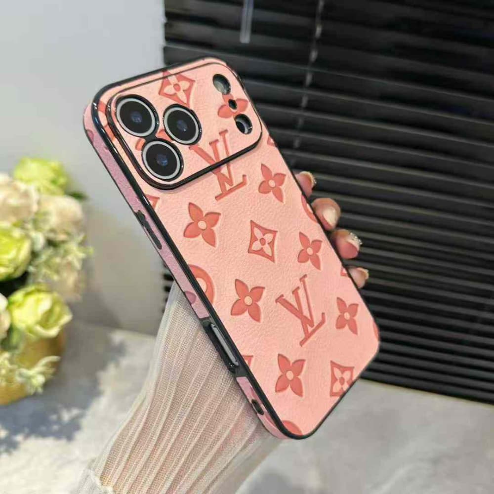 Louis Vuitton Embossed Pattern Precise Camera Cutouts iPhone Case