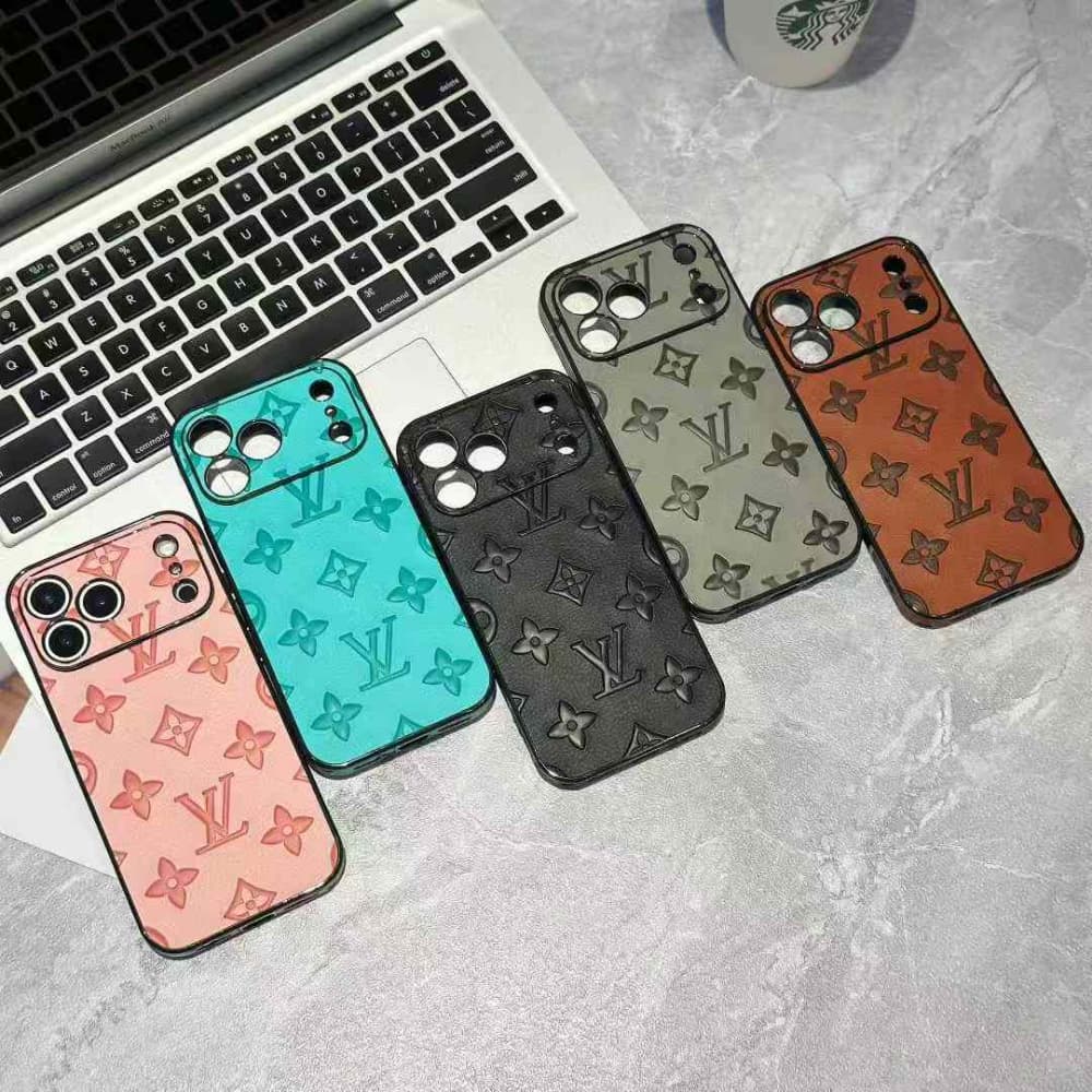 Louis Vuitton Embossed Pattern Precise Camera Cutouts iPhone Case