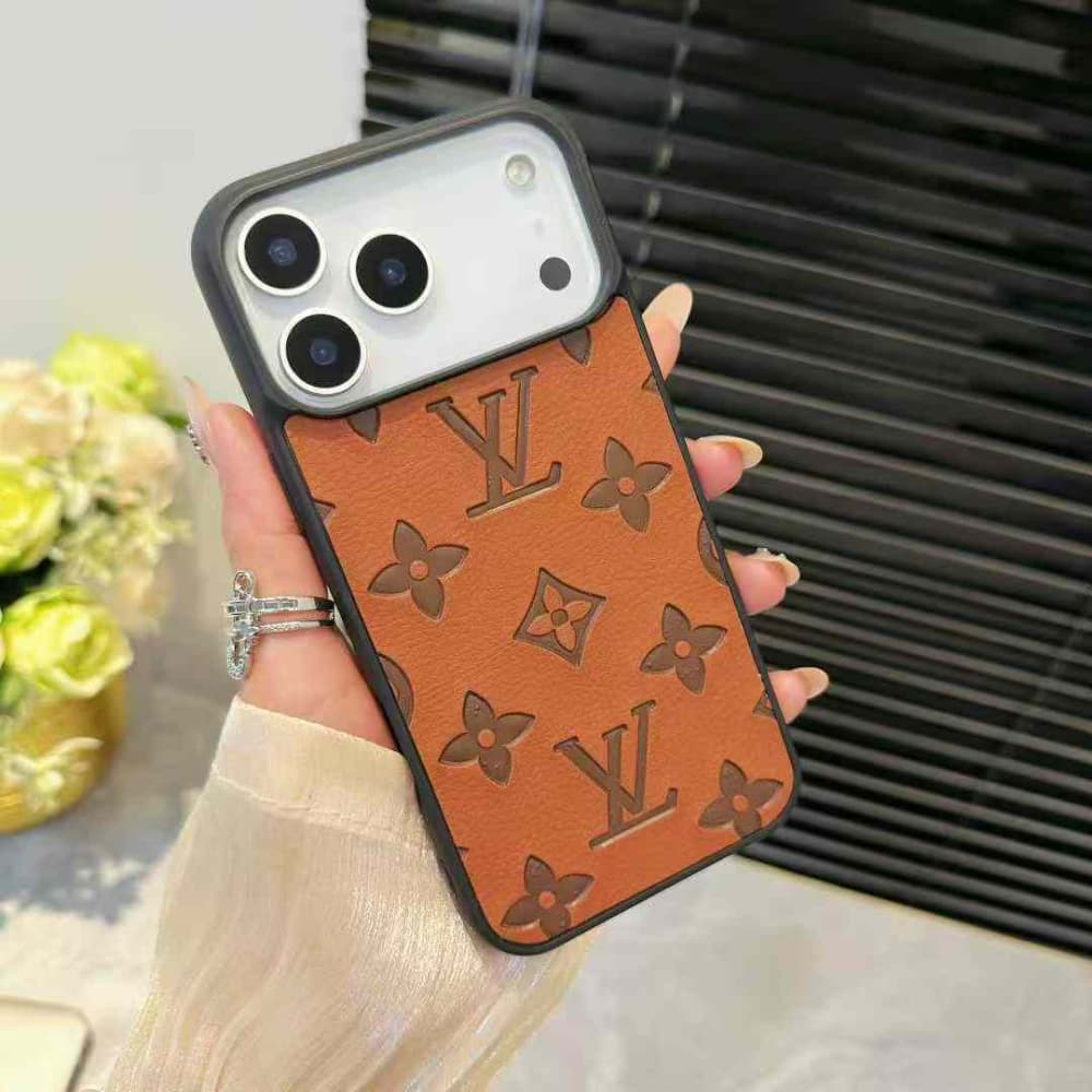 Louis Vuitton Embossed pattern Full Camera Protection iPhone Case