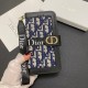 Dior Oblique Pattern with Flip Wallet & Metal CD Clasp iPhone Galaxy Case