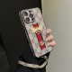 Gucci GG Pattern with Bee Charm & Web Strap iPhone Case