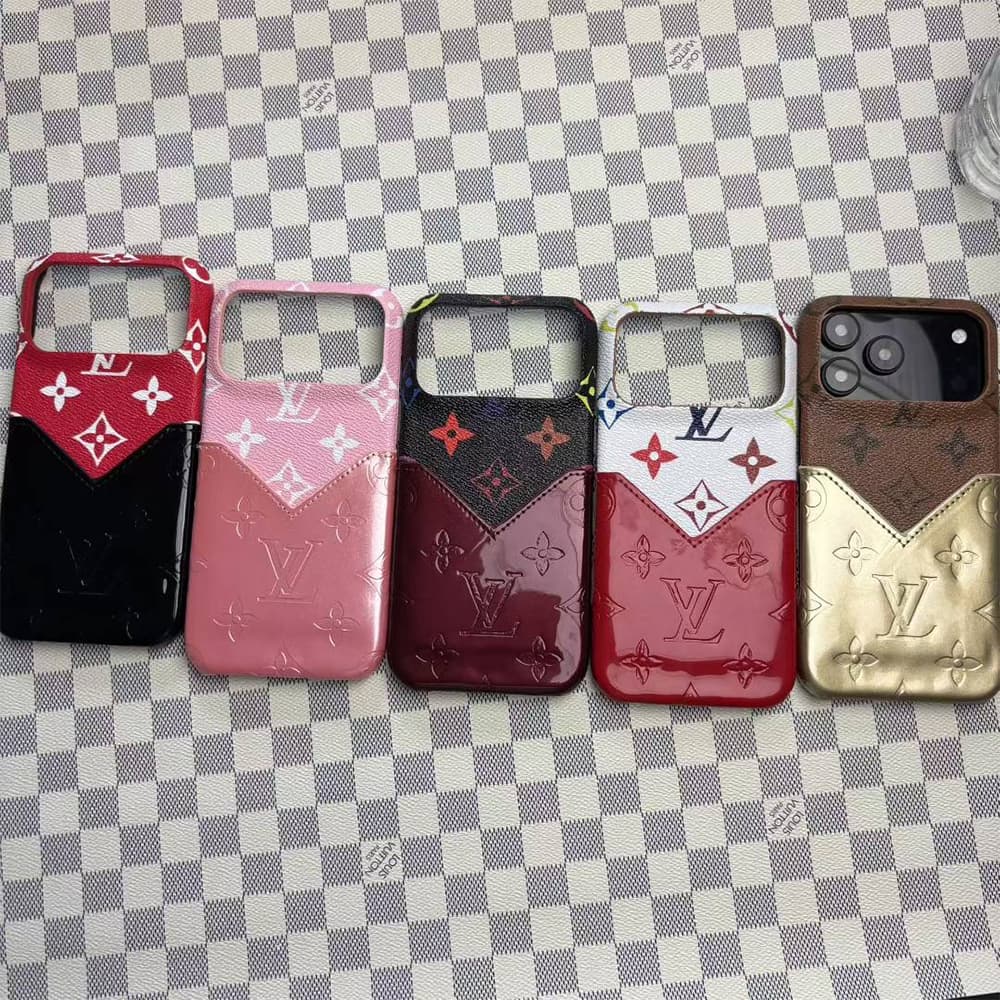 Louis Vuitton Color Block Monogram with V-Card Pocket iPhone Case