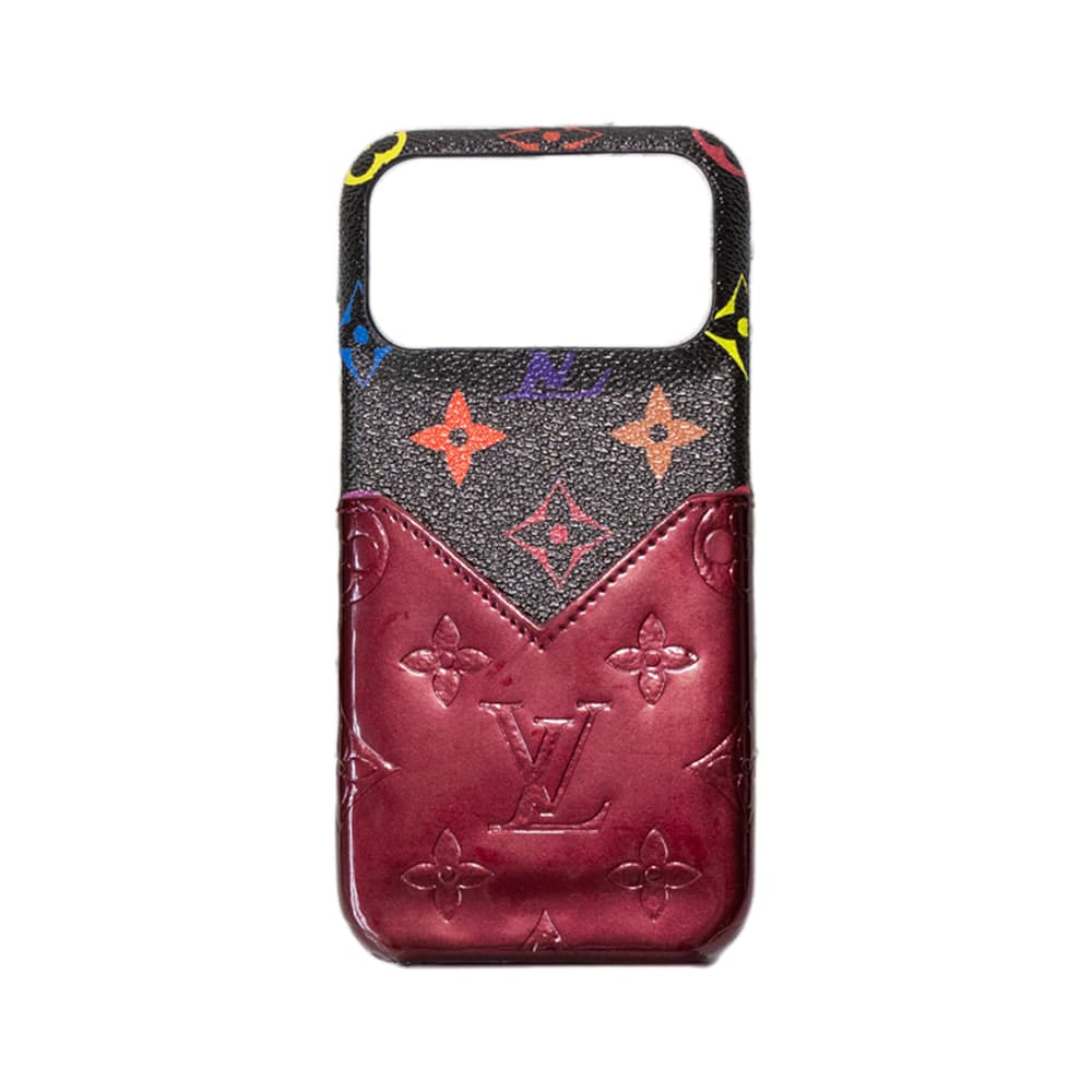 Louis Vuitton Color Block Monogram with V-Card Pocket iPhone Case