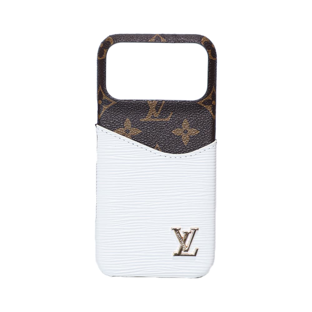 Louis Vuitton Ripple Design Card Pocket iPhone Case - Monogram Pattern with Metal LV Logo