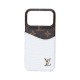 Louis Vuitton Ripple Design Card Pocket iPhone Case - Monogram Pattern with Metal LV Logo