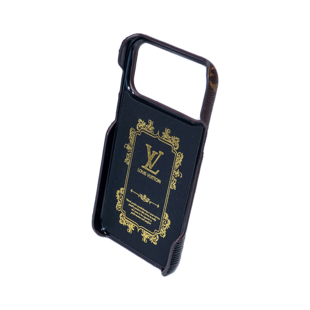 Louis Vuitton Ripple Design Card Pocket iPhone Case - Monogram Pattern with Metal LV Logo