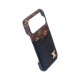Louis Vuitton Ripple Design Card Pocket iPhone Case - Monogram Pattern with Metal LV Logo