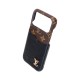 Louis Vuitton Ripple Design Card Pocket iPhone Case - Monogram Pattern with Metal LV Logo