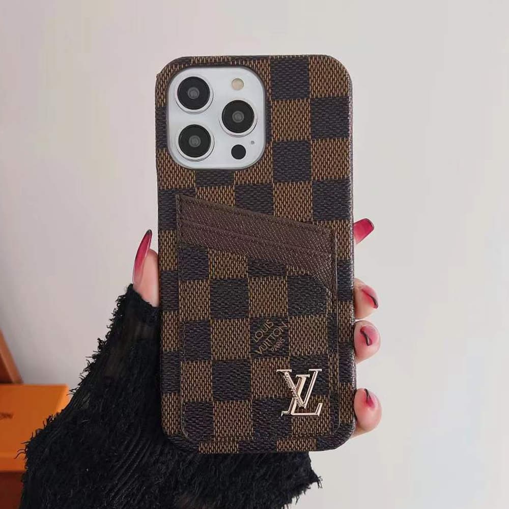 Louis Vuitton 3-Card Holder & Metal Logo Monogram & Damier iPhone Case