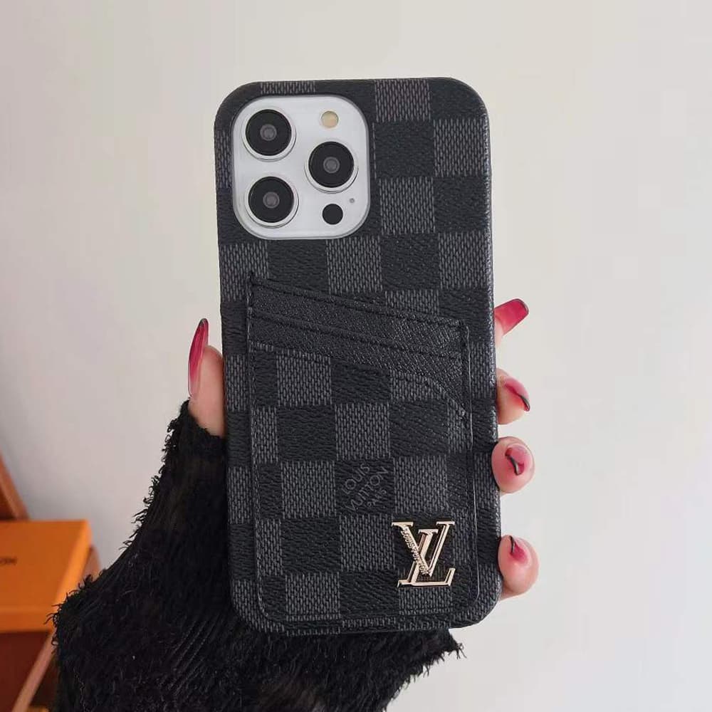 Louis Vuitton 3-Card Holder & Metal Logo Monogram & Damier iPhone Case