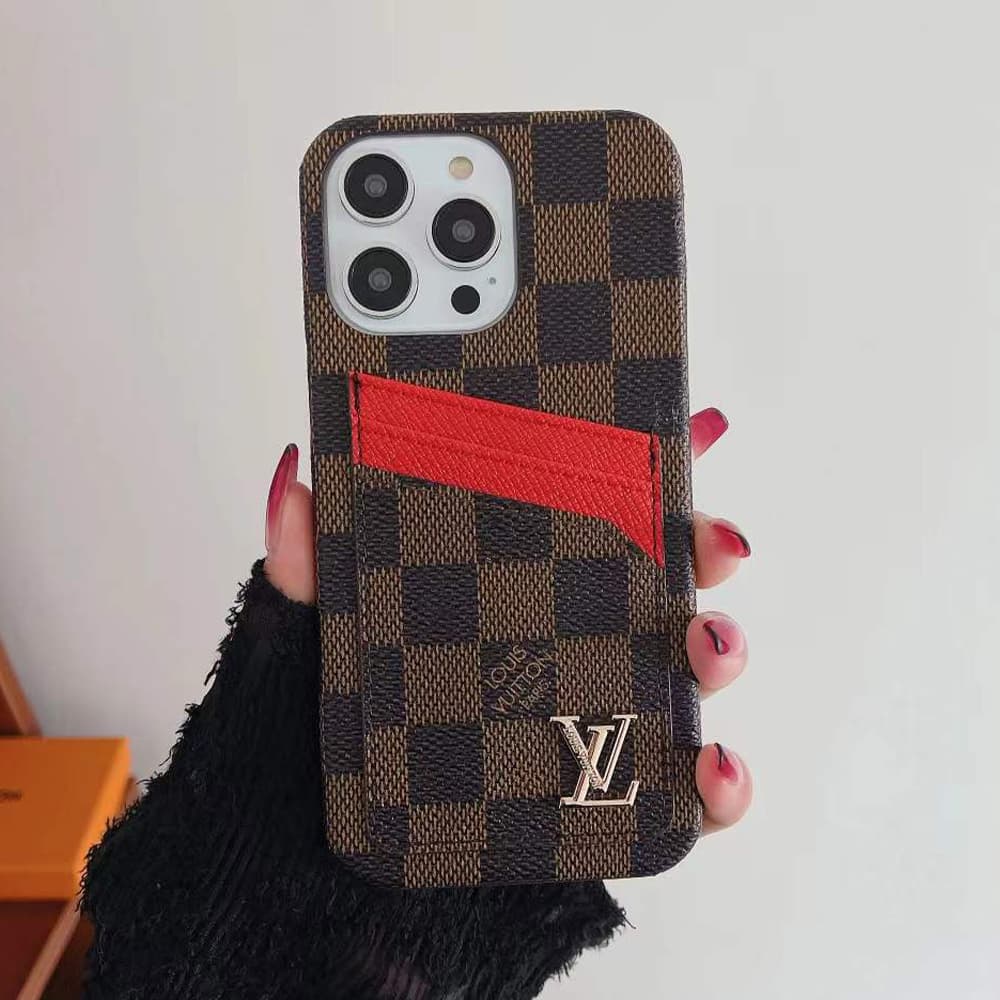 Louis Vuitton 3-Card Holder & Metal Logo Monogram & Damier iPhone Case