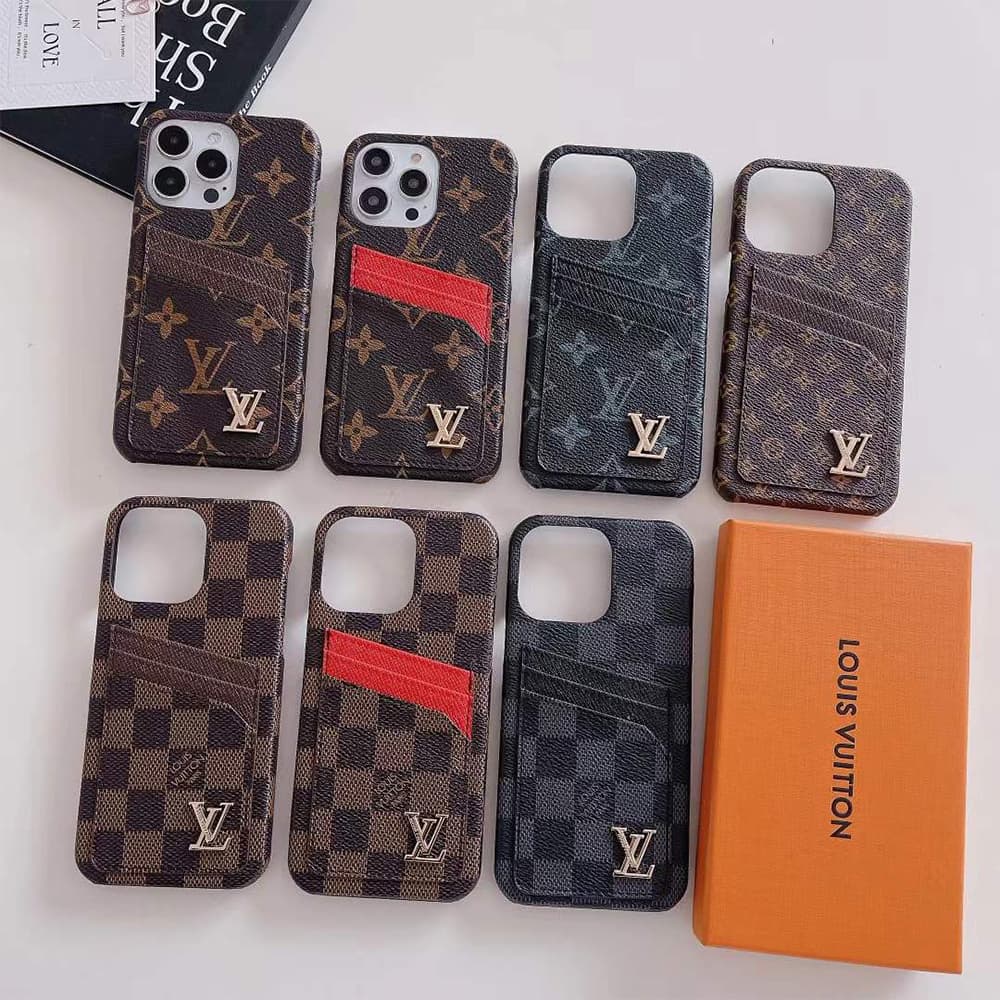 Louis Vuitton 3-Card Holder & Metal Logo Monogram & Damier iPhone Case