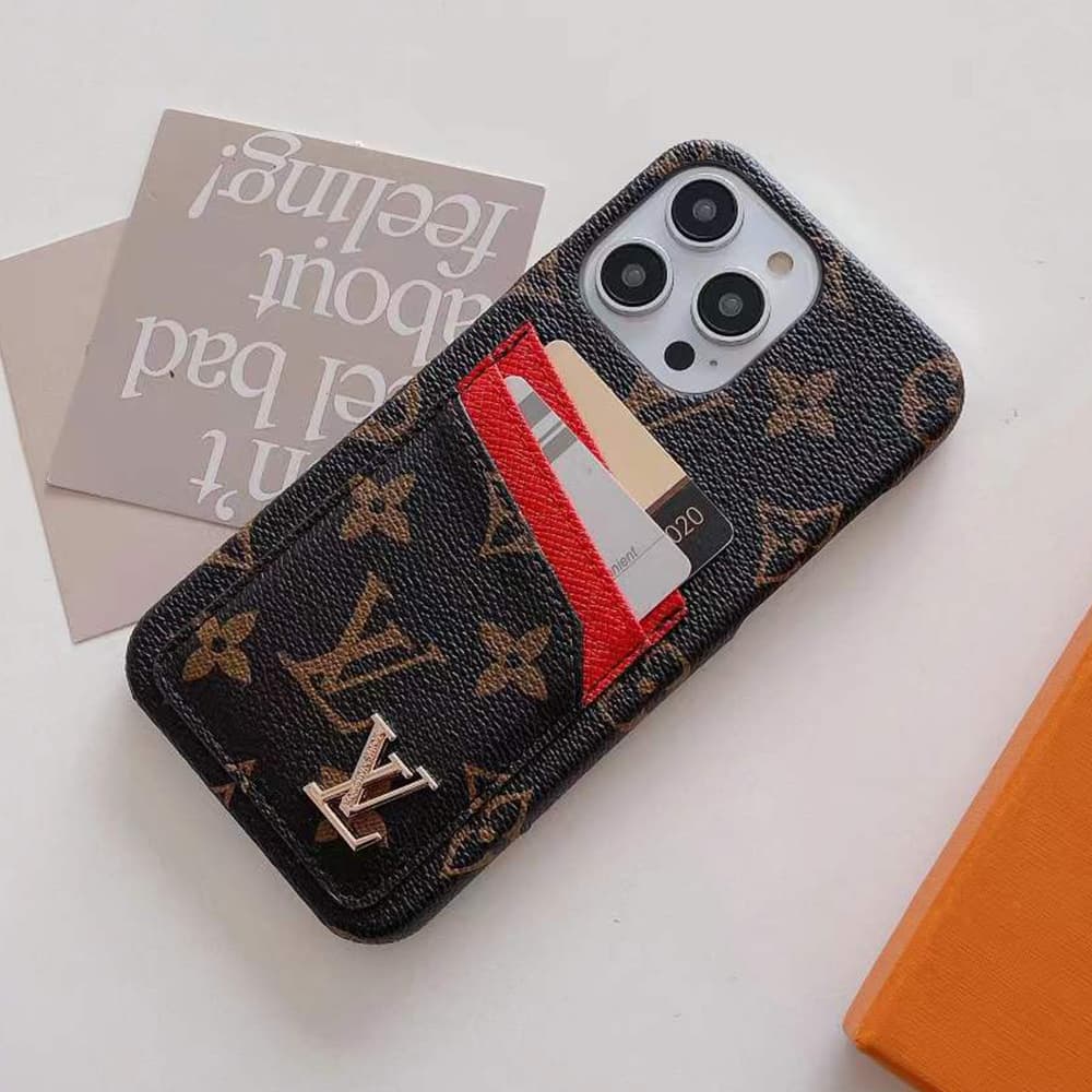Louis Vuitton 3-Card Holder & Metal Logo Monogram & Damier iPhone Case
