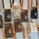 LV & Gucci Crossbody Strap & Card Holder Built-in Mirror iPhone Case