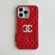 Chanel Velvet Finish Crystal CC Logo & Quilted Pattern iPhone Case