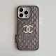 Chanel Velvet Finish Crystal CC Logo & Quilted Pattern iPhone Case