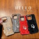Dior Crystal Logo & Quilted Velvet iPhone Case
