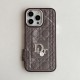 Dior Crystal Logo & Quilted Velvet iPhone Case