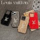 Louis Vuitton Crystal LV Logo & Velvet Monogram iPhone Case