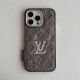 Louis Vuitton Crystal LV Logo & Velvet Monogram iPhone Case