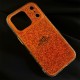 Hermès Glitter Design with Carriage Logo in Classic Orange iPhone Case