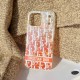 Dior Transparent Oblique Pattern with Orange White Design iPhone Case