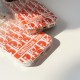 Dior Transparent Oblique Pattern with Orange White Design iPhone Case