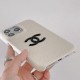 Chanel CC Logo & Pebbled Leather iPhone Case