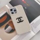 Chanel CC Logo & Pebbled Leather iPhone Case
