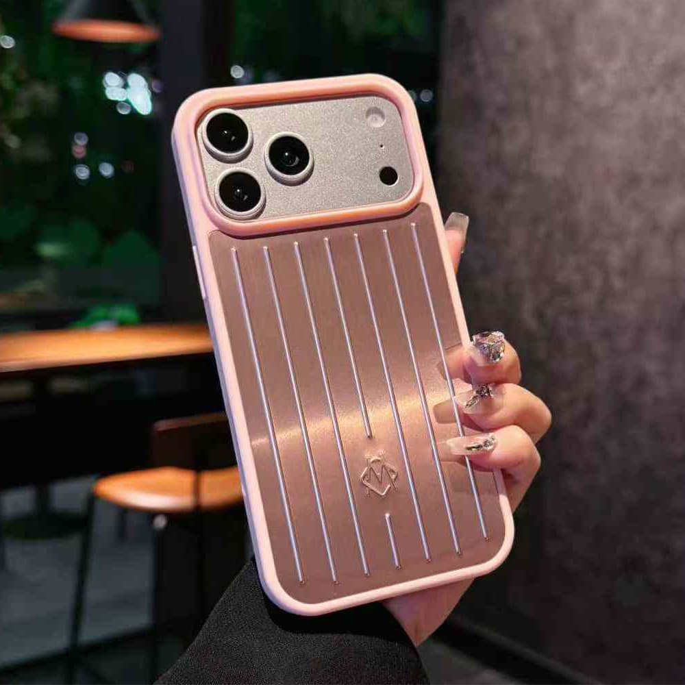 RIMOWA Aluminum Luggage Design iPhone 17 Series Case in 9 Colors with Camera Protection