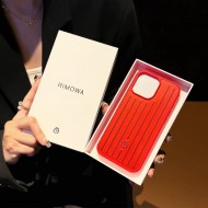 RIMOWA Aluminum Grooved Designer iPhone 14-16 Pro Max Case in 2 Colors