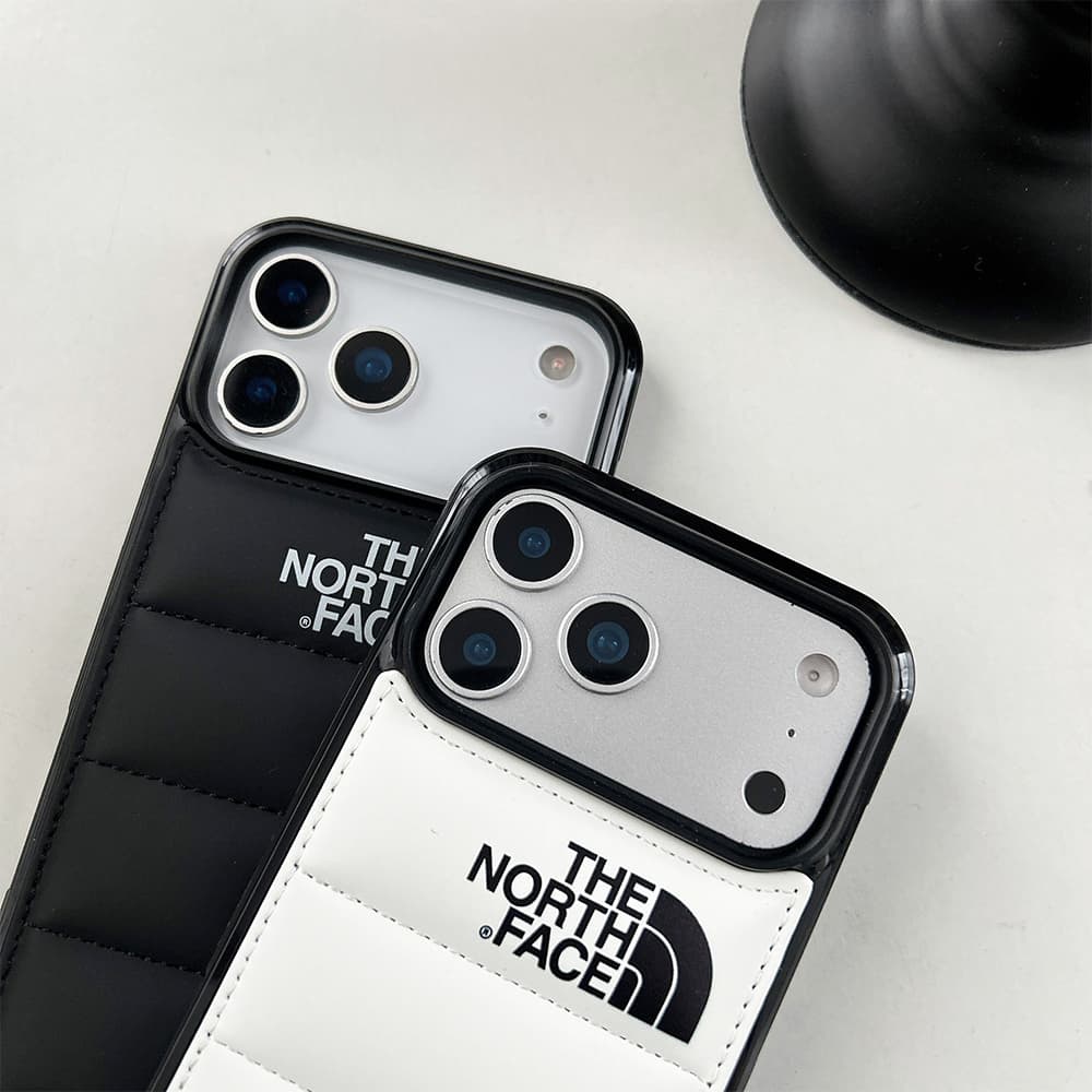 The North Face Quilted Puffer Design iPhone Case in 14 Colors