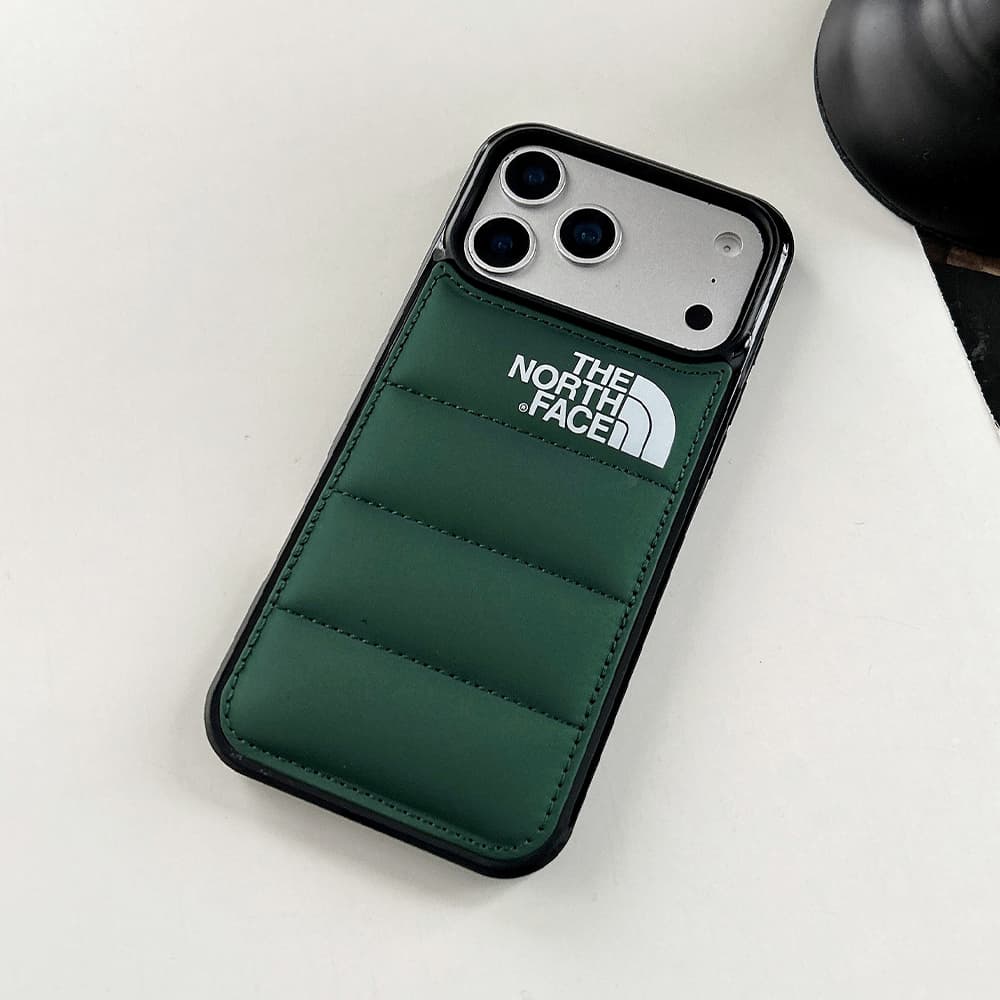 The North Face Quilted Puffer Design iPhone Case in 14 Colors