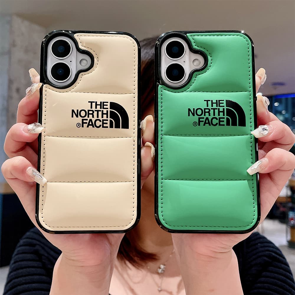 The North Face Quilted Puffer Design iPhone Case in 14 Colors