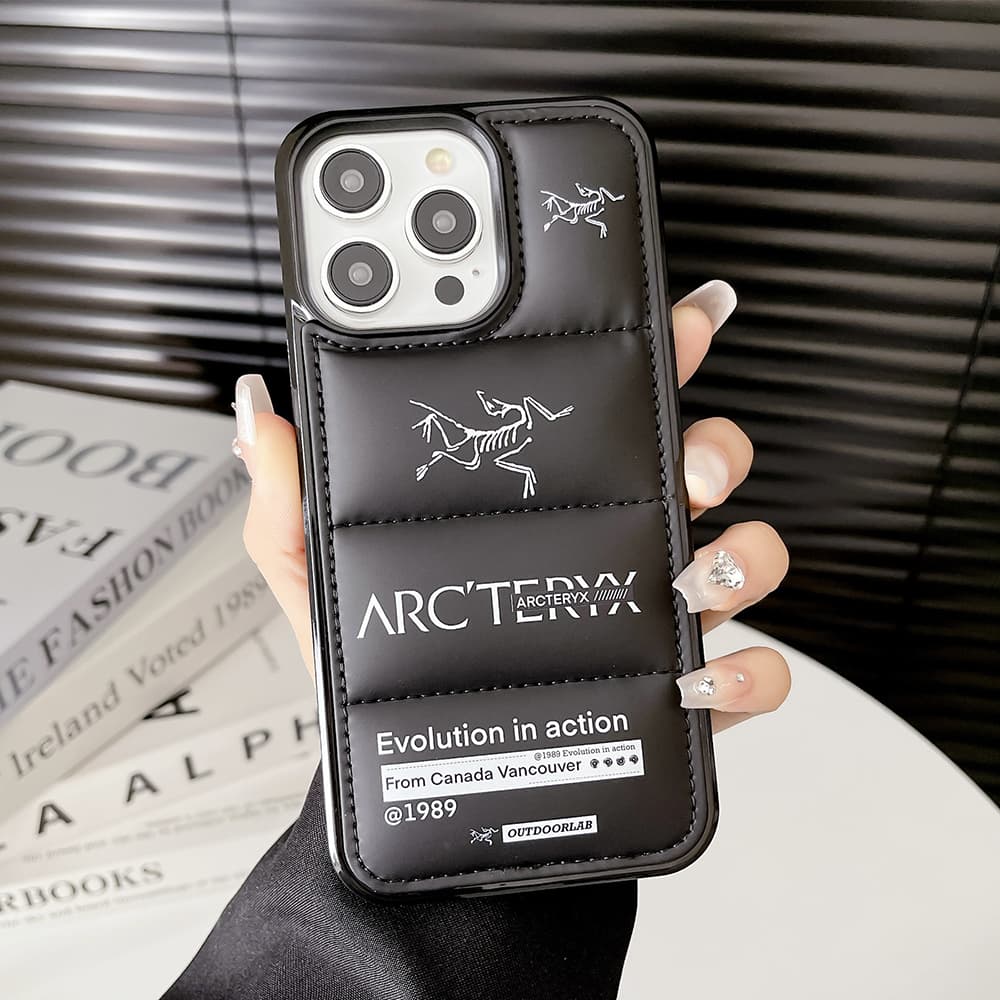 ARC'TERYX Skeleton Logo iPhone Case with Quilted Design