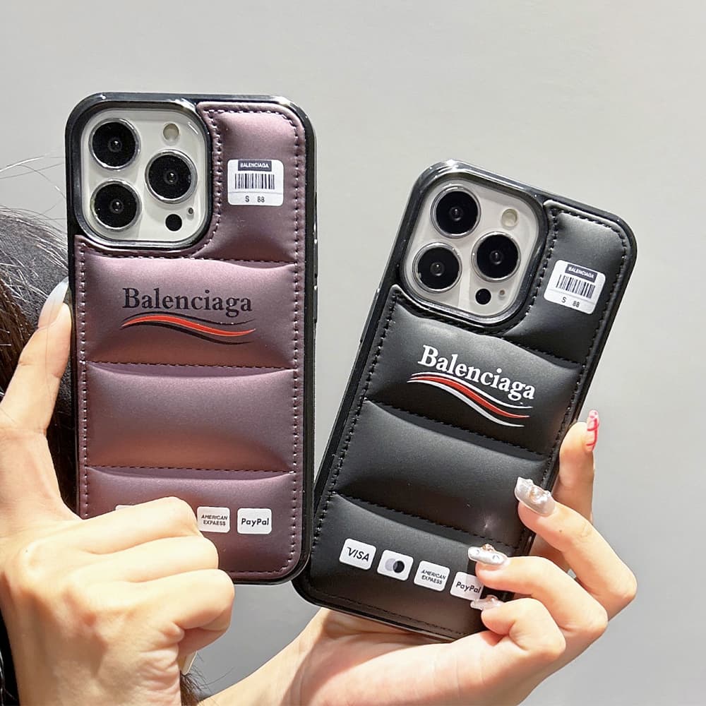 Balenciaga Deconstructed Design with Quilted Texture iPhone Case