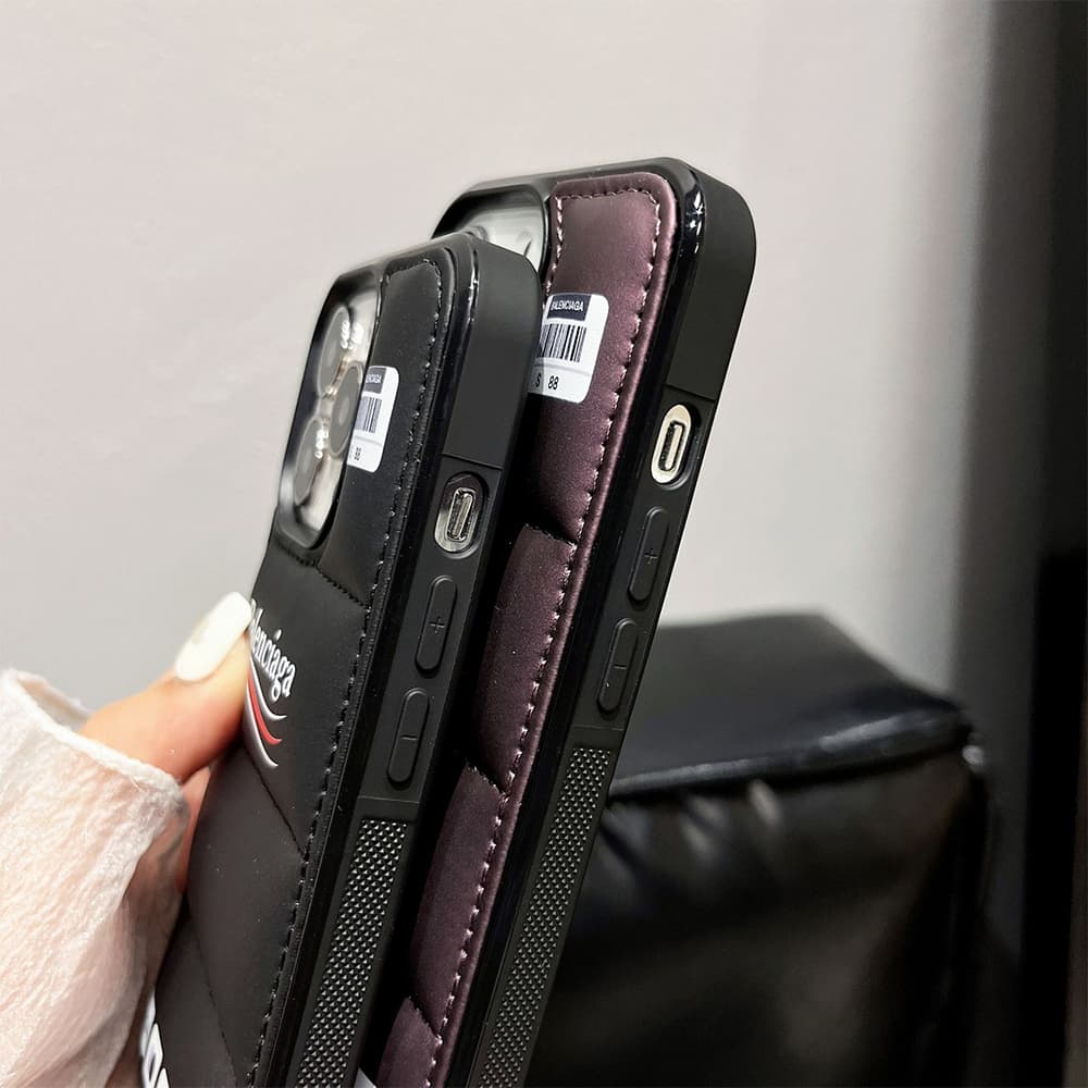 Balenciaga Deconstructed Design with Quilted Texture iPhone Case