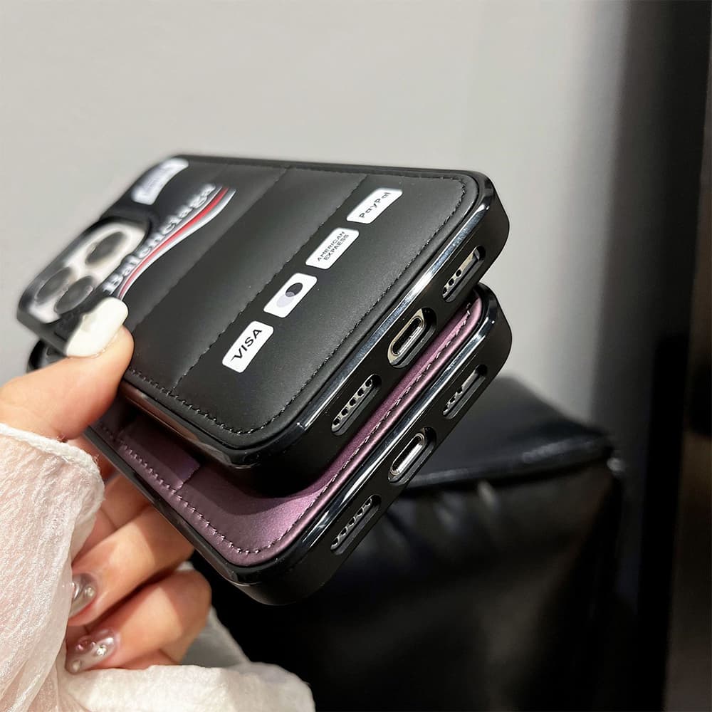 Balenciaga Deconstructed Design with Quilted Texture iPhone Case